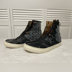 Free people high top black suede